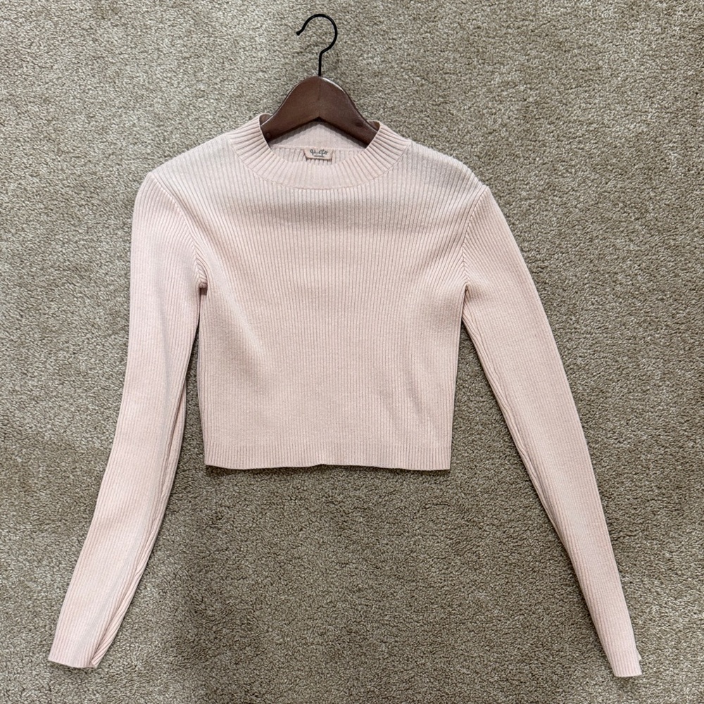 Brandy Melville Pink Ribbed Sweater